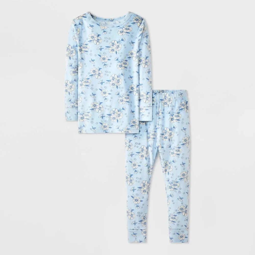Cat & Jack Toddler Girls' 2T Soft Pajama Set Blue